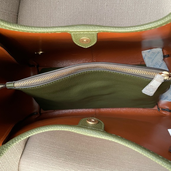 Coach Lana Shoulder Bag in colour Brass/Olive new - Picture 12 of 16